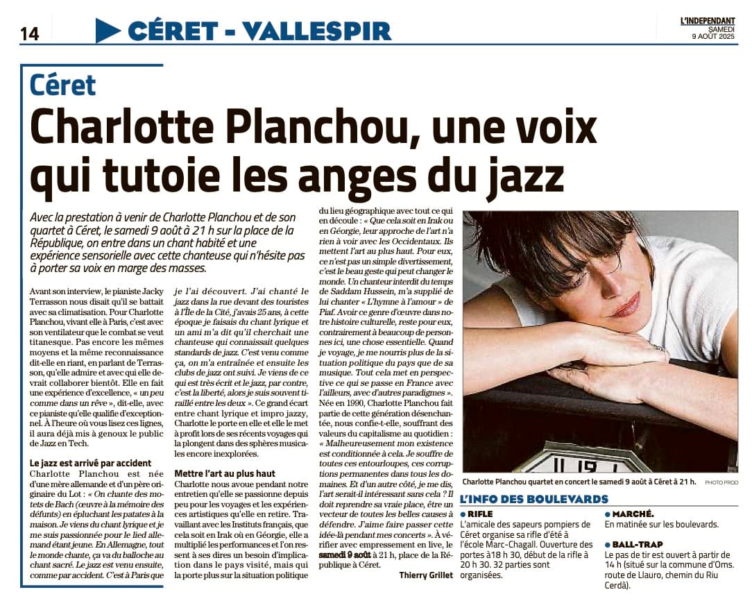 Charlotte Planchou, une voix qui tutoie les anges du jazz